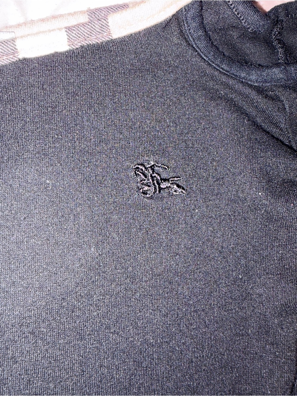 Burberry London Black Nova Long Sleeve Top Size S Made in Great Britain - Picture 4 of 11